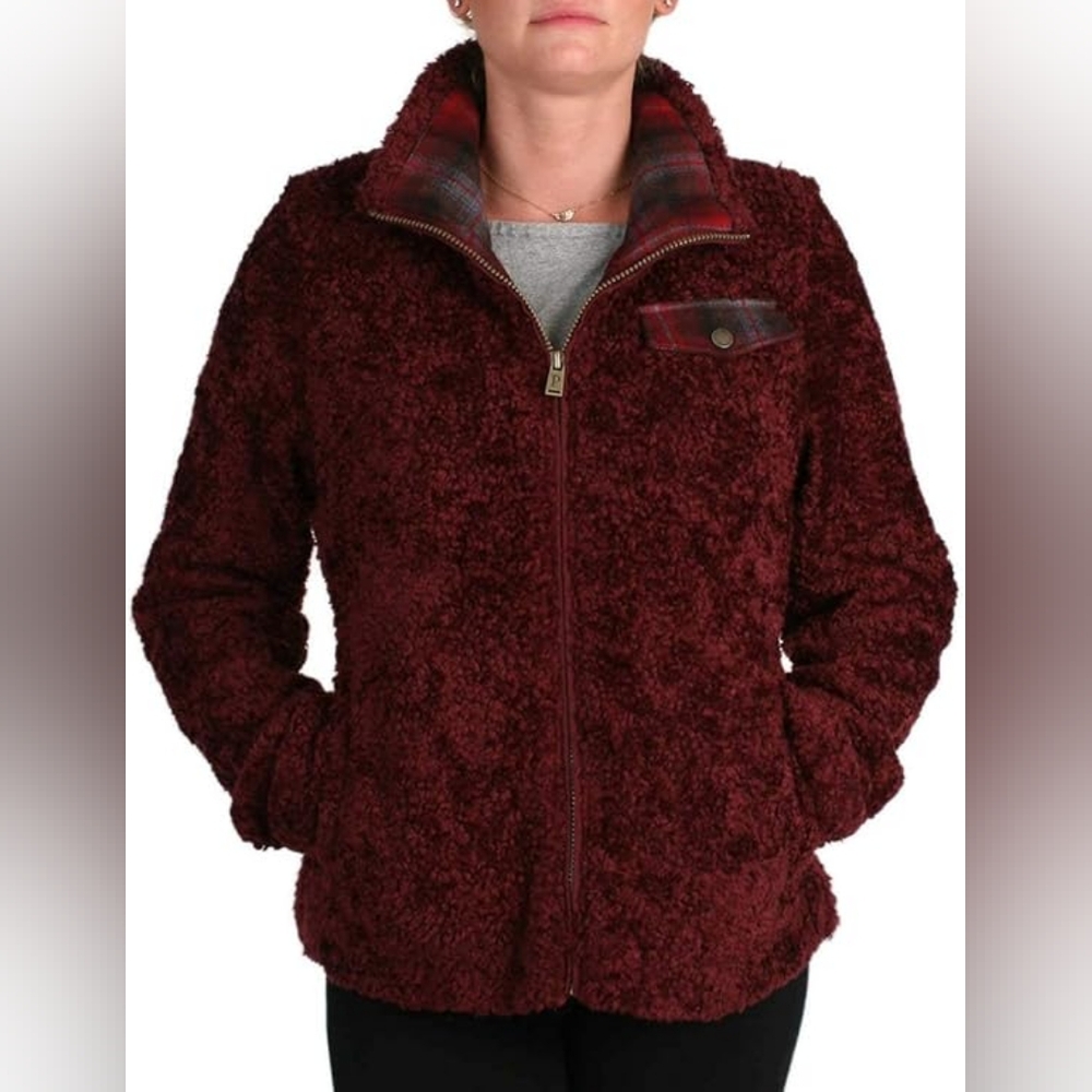 Pendleton Red Teddy Jacket Plush Comfort